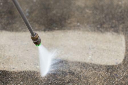 Concrete patio cleaning