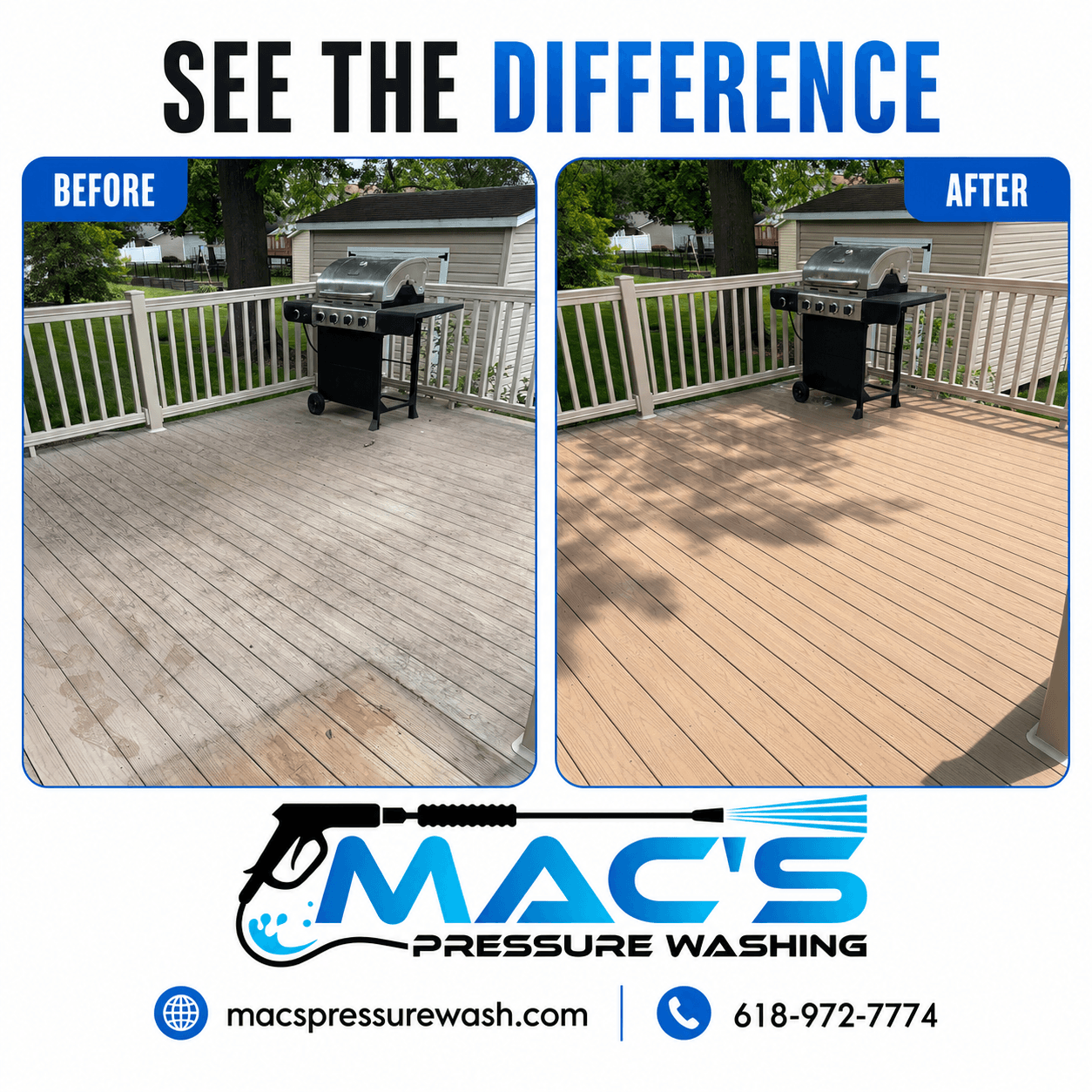 Deck Cleaning in Waterloo, Illinois