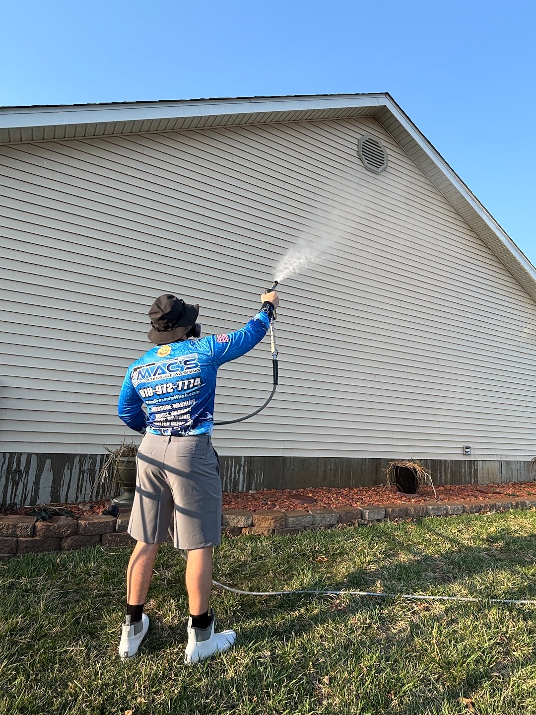 House Washing project in Waterloo Illinois