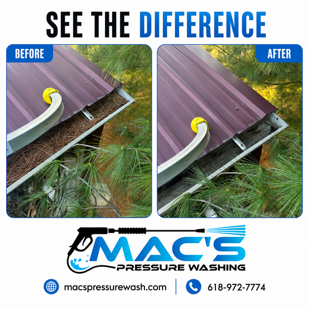 Thorough Gutter Cleaning in Columbia, Illinois